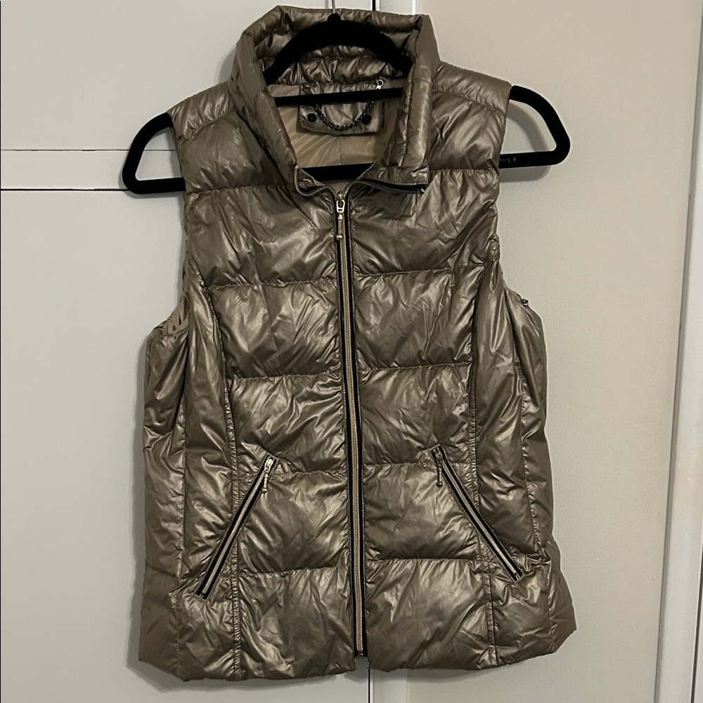 Gold Metallic Puffer Vest